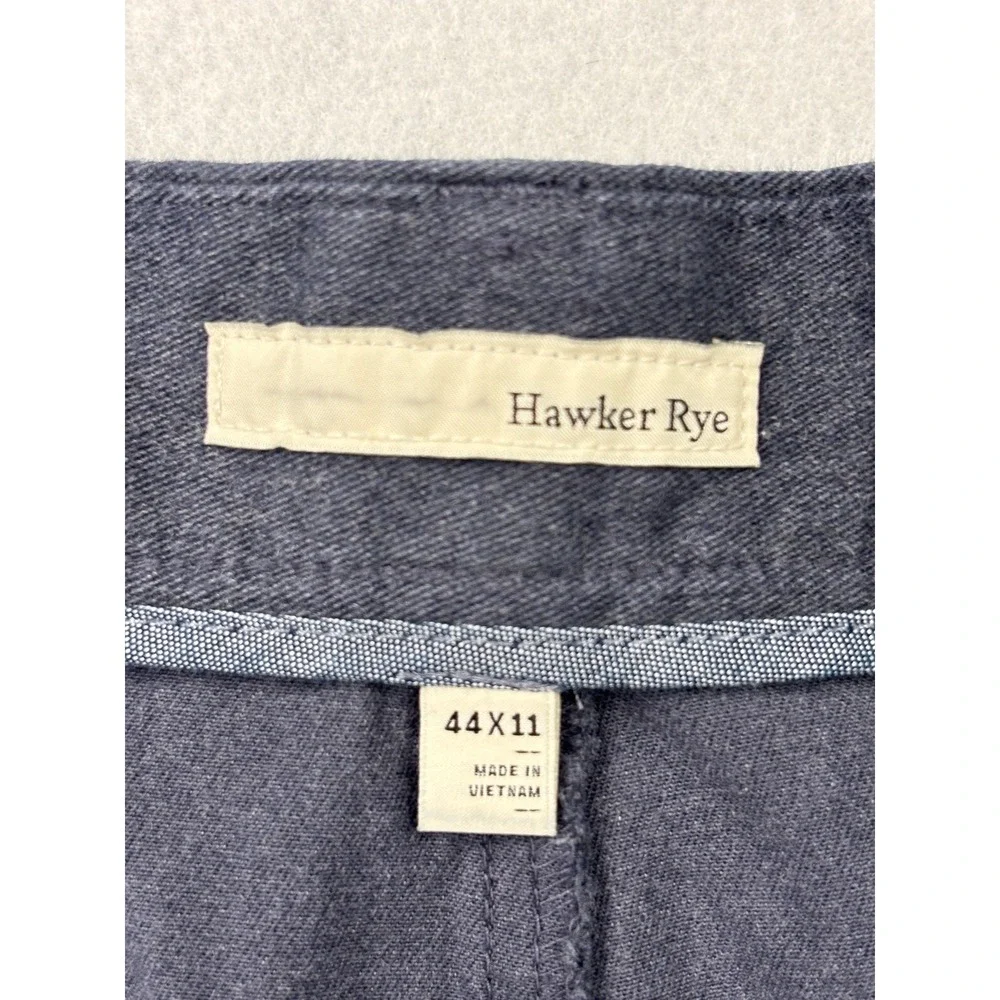 Hawker Rye Mens Heather Blue Chino‎ Shorts Size 44x11 Stretch Cotton MGW20468